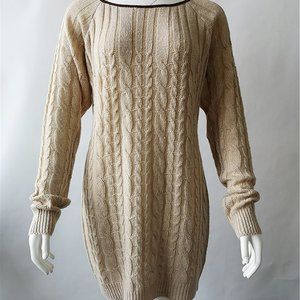 Women Round Neck Casual Loose Thick Fashion  Knit